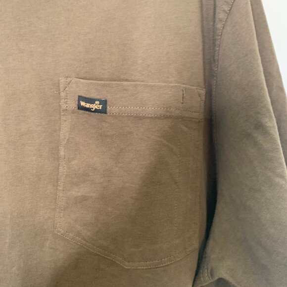 Wrangler Men's Brown Short Sleeve Classic Fit Pocket Tee T-Shirt Size XXL NWT - Picture 2 of 7